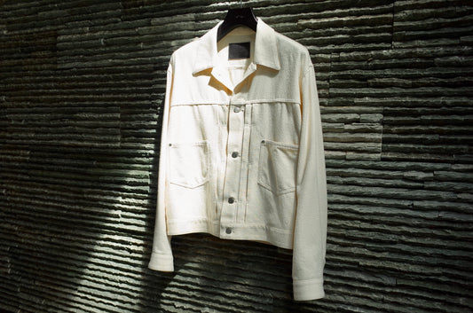 WORK TUCK JACKET -COTTON SILK TWILL-