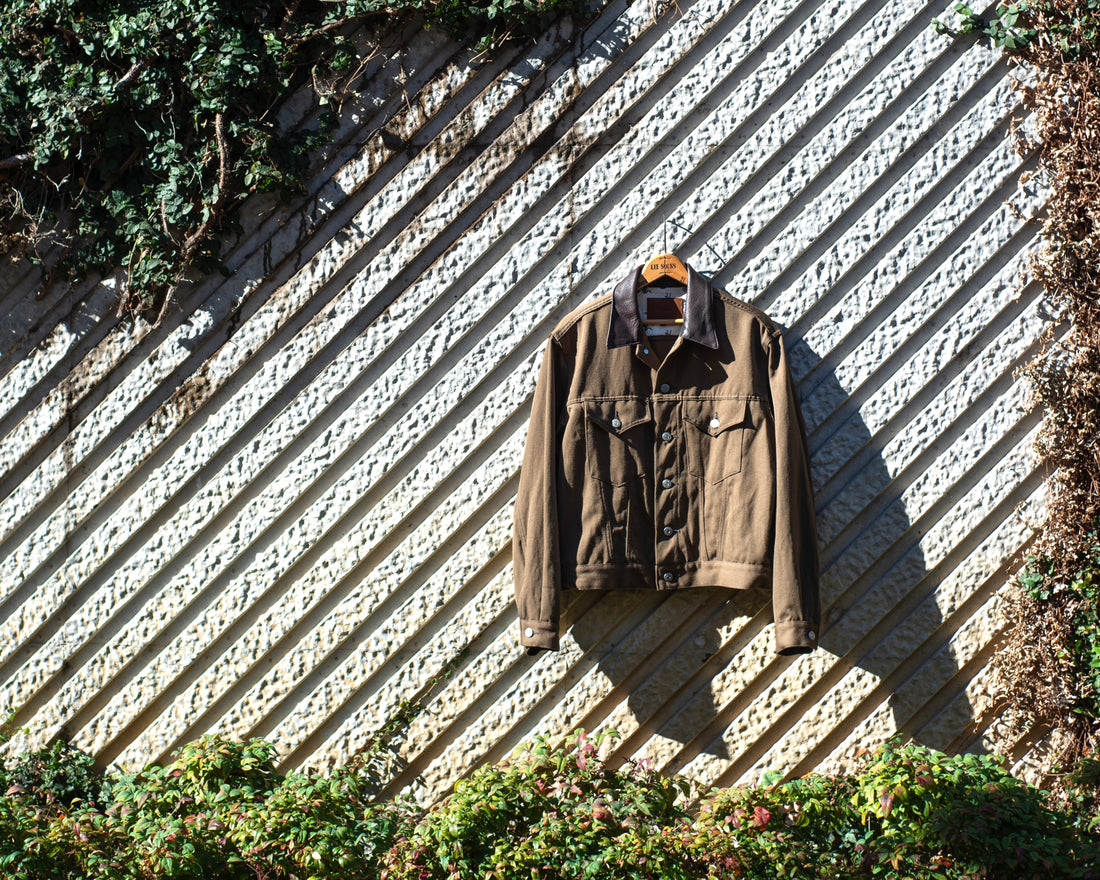 TRUCKER JACKET -WOOL LINEN TWILL-