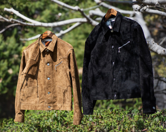 COW BOY TRUCKER JACKET -HORSE SUEDE-