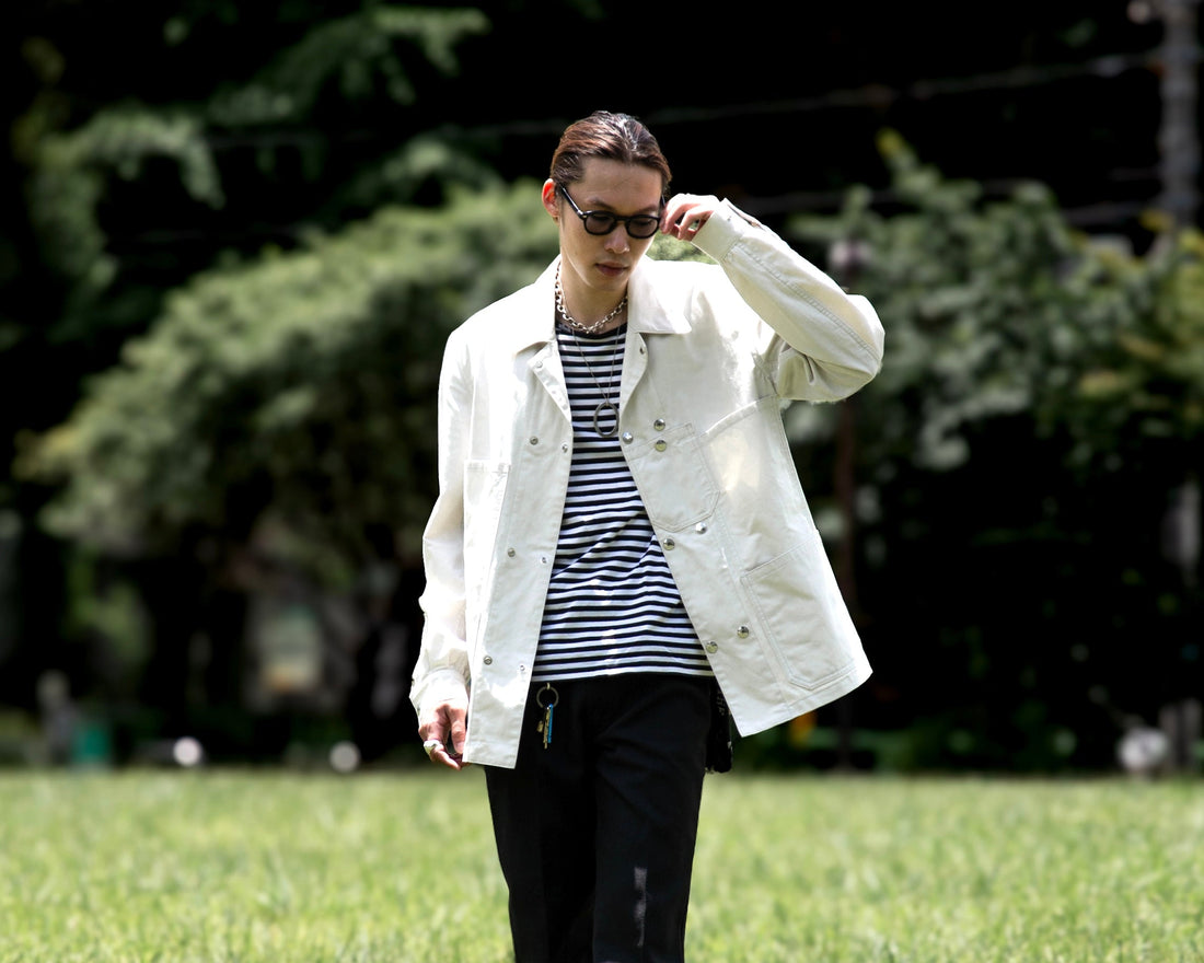 DOUBLE WORKERS JACKET -COTTON LINEN TWILL-