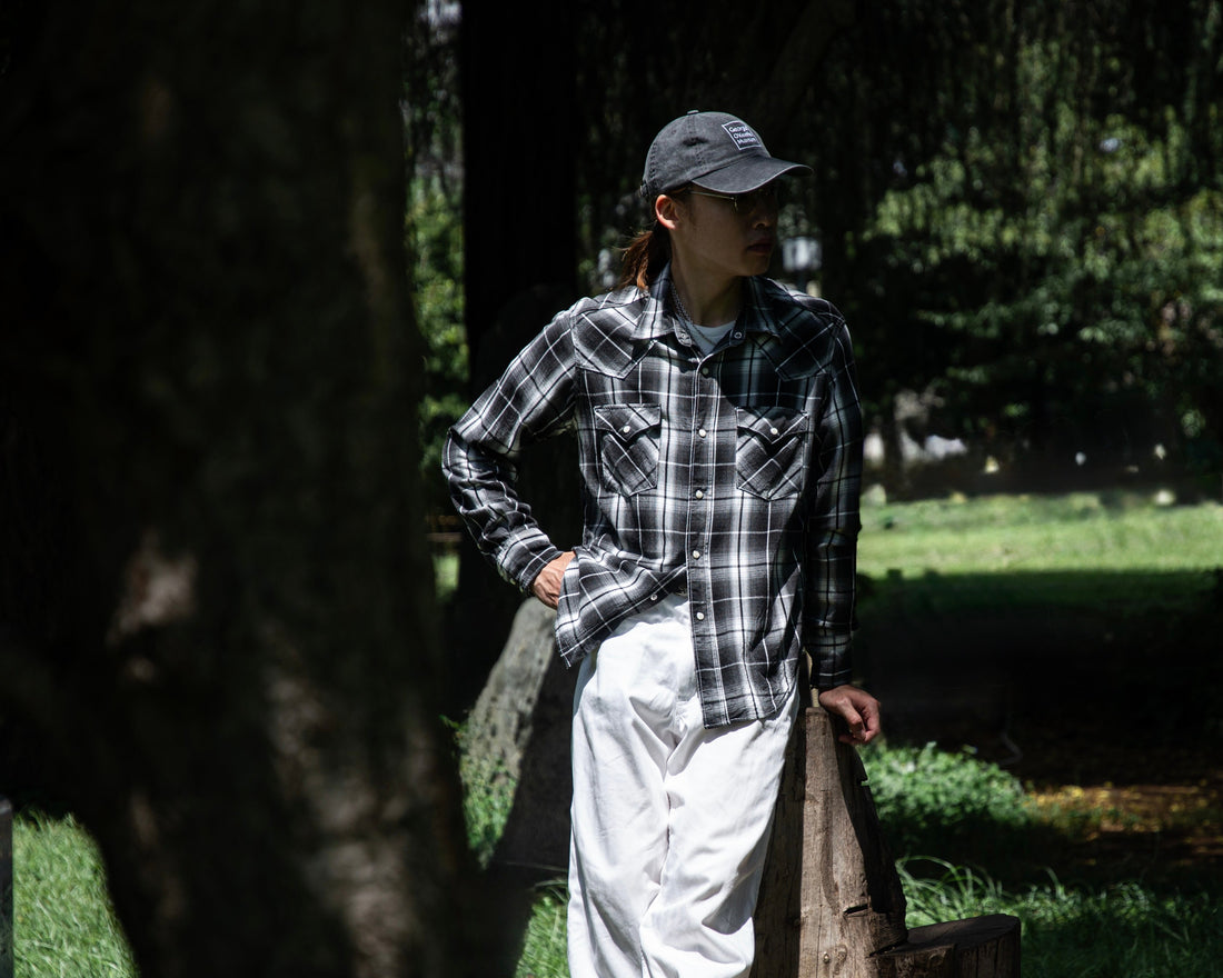 WESTERN SHIRT -OMBRE CHECK RAYON- VARIOUS STYLE