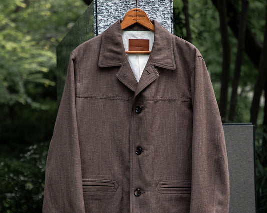 -WOOL LINEN HERRINGBONE- SET UP STYLE