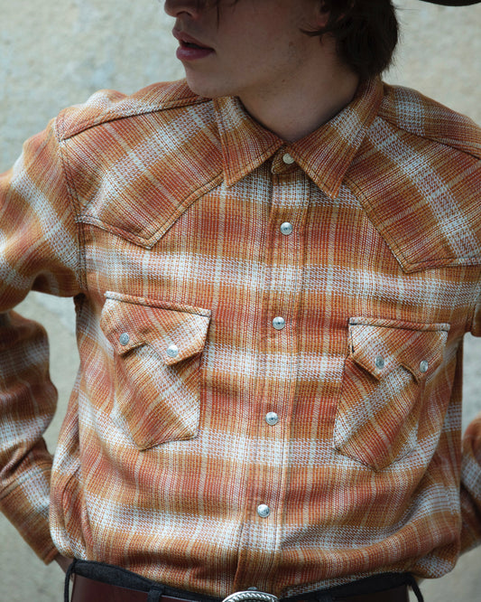 WESTERN SHIRT -OMBRE CHECK COTTON-