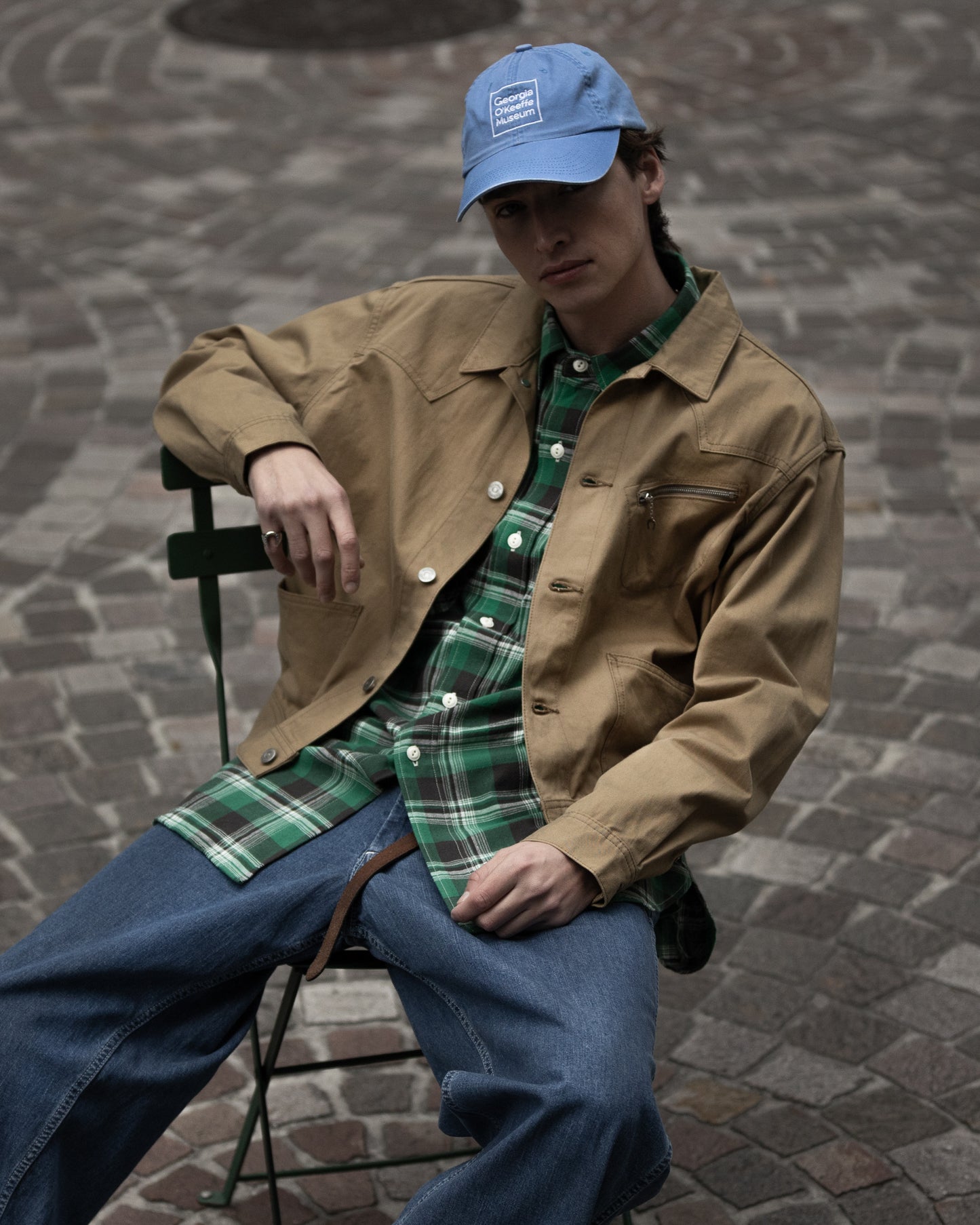 COW BOY TRUCKER JACKET -SLUB COTTON TWILL-