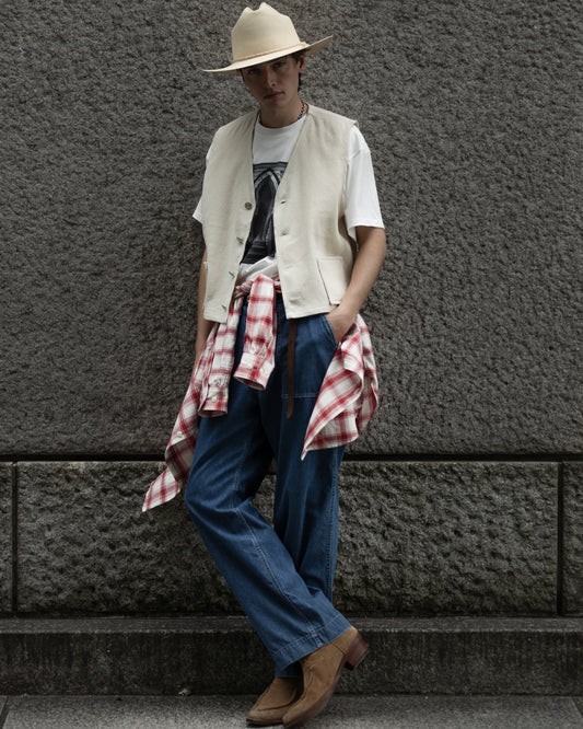 BAKER  PANTS -USED WASHED DENIM-