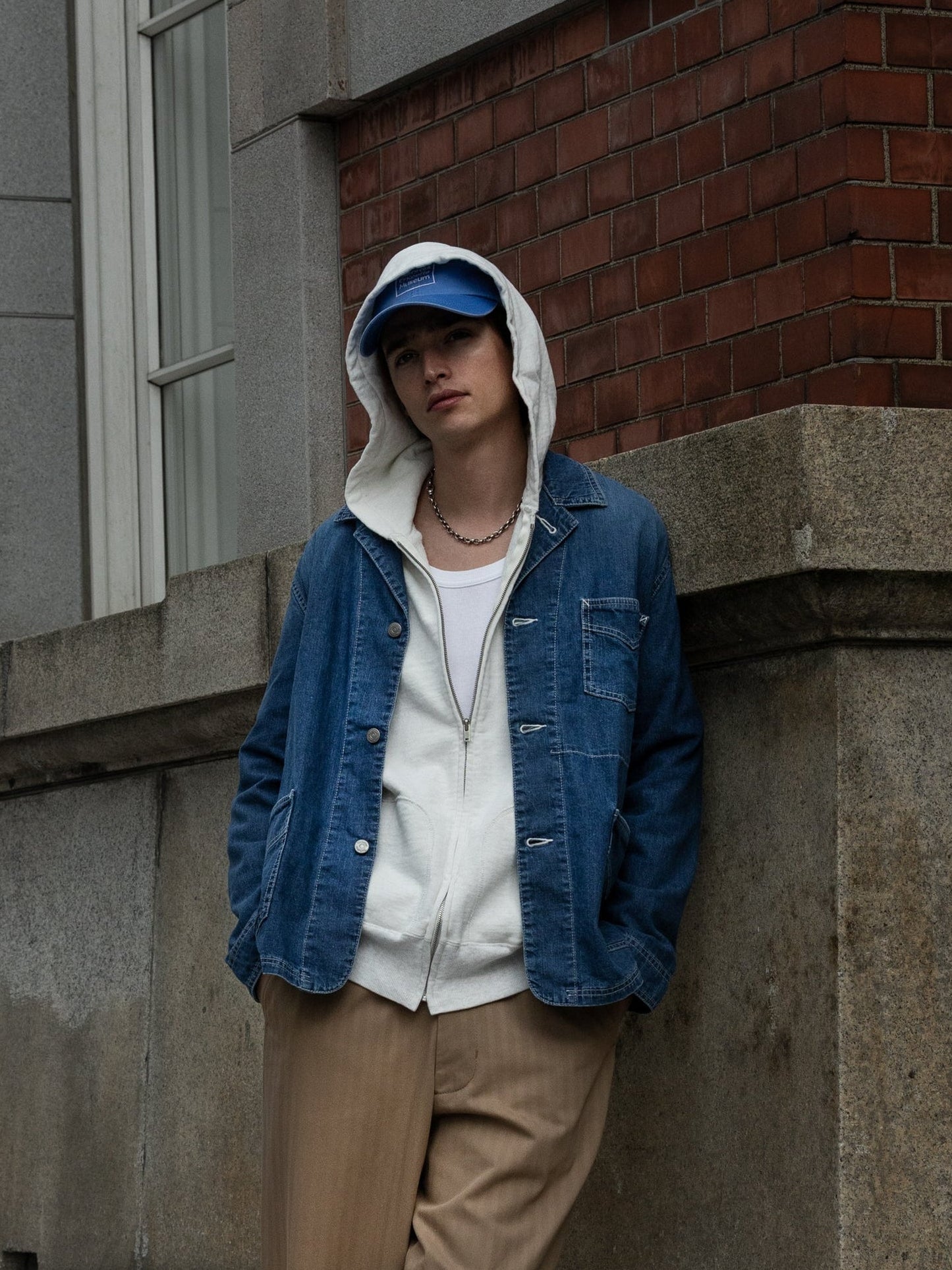 SWEATSHIRT ZIP-UP HOODIE -LOOPWHEEL FLEECE COTTON-