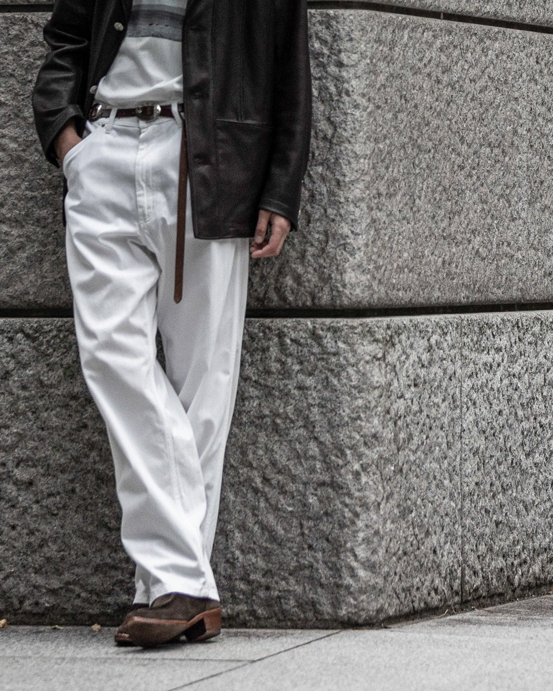 WORKERS PANTS -COTTON HERRINGBONE-