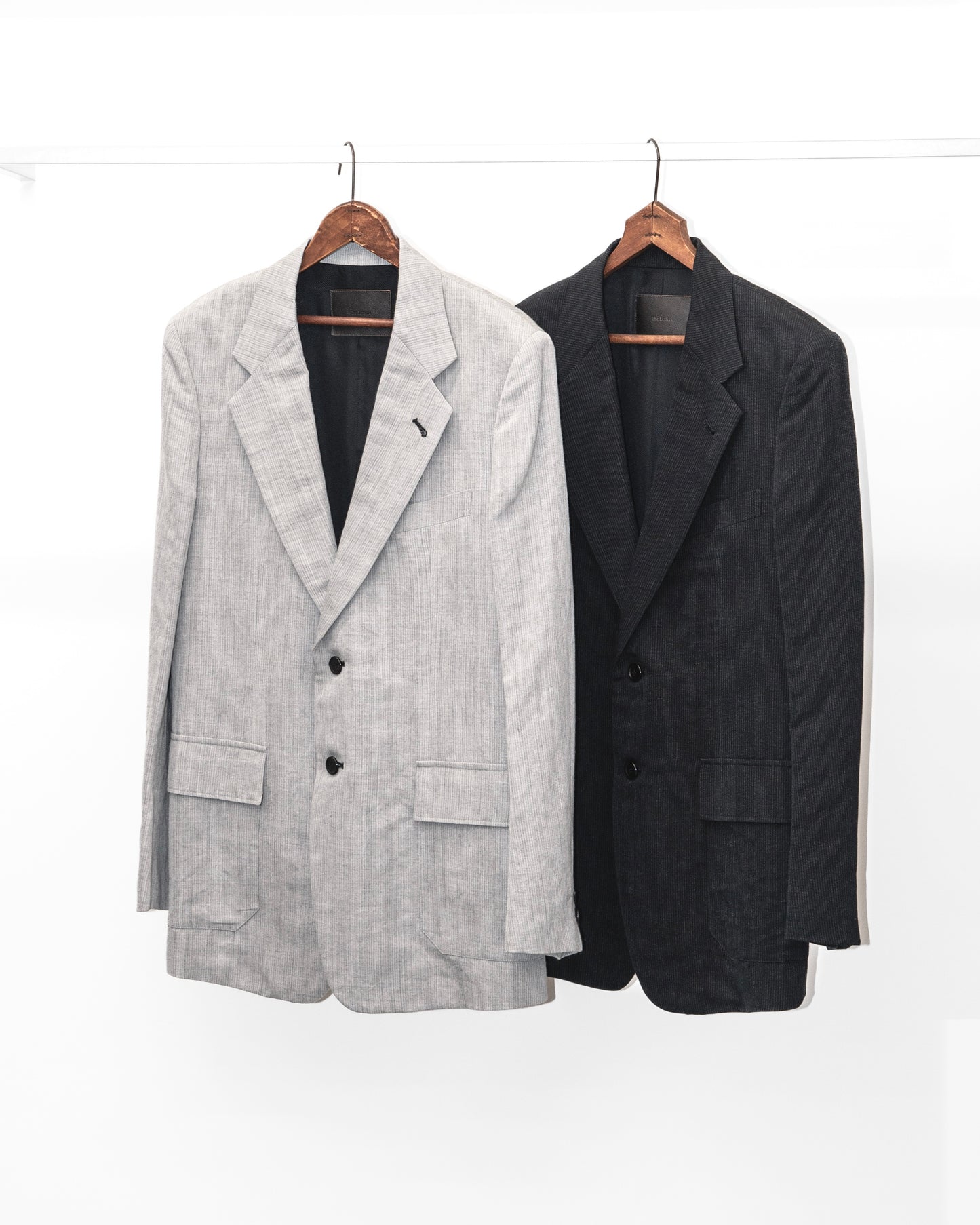 SINGLE BREASTED JACKET  -WOOL RAMIE STRIPE- ※60%OFF