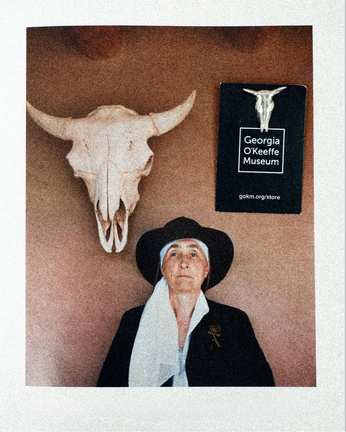 Georgia O'Keeffe / PEWTER SKULL PIN