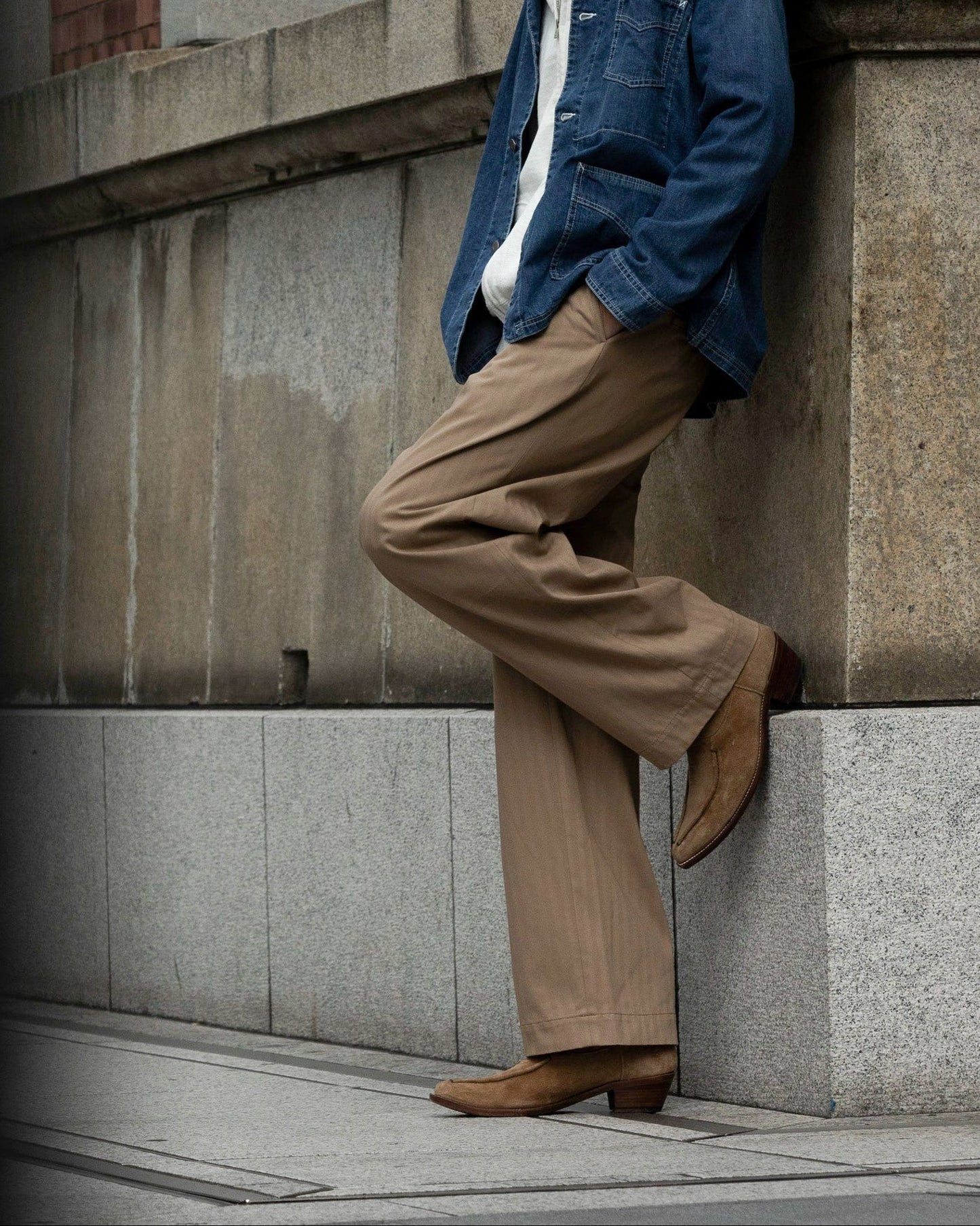 WORK TROUSERS -COTTON HERRINGBONE-