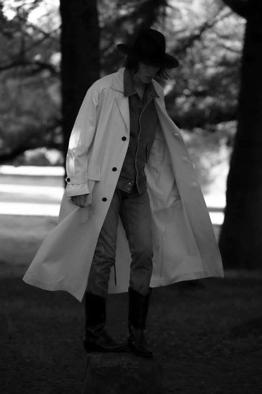 HORSE RIDING COAT -COTTON RAYON HERRINGBONE- ※70%OFF