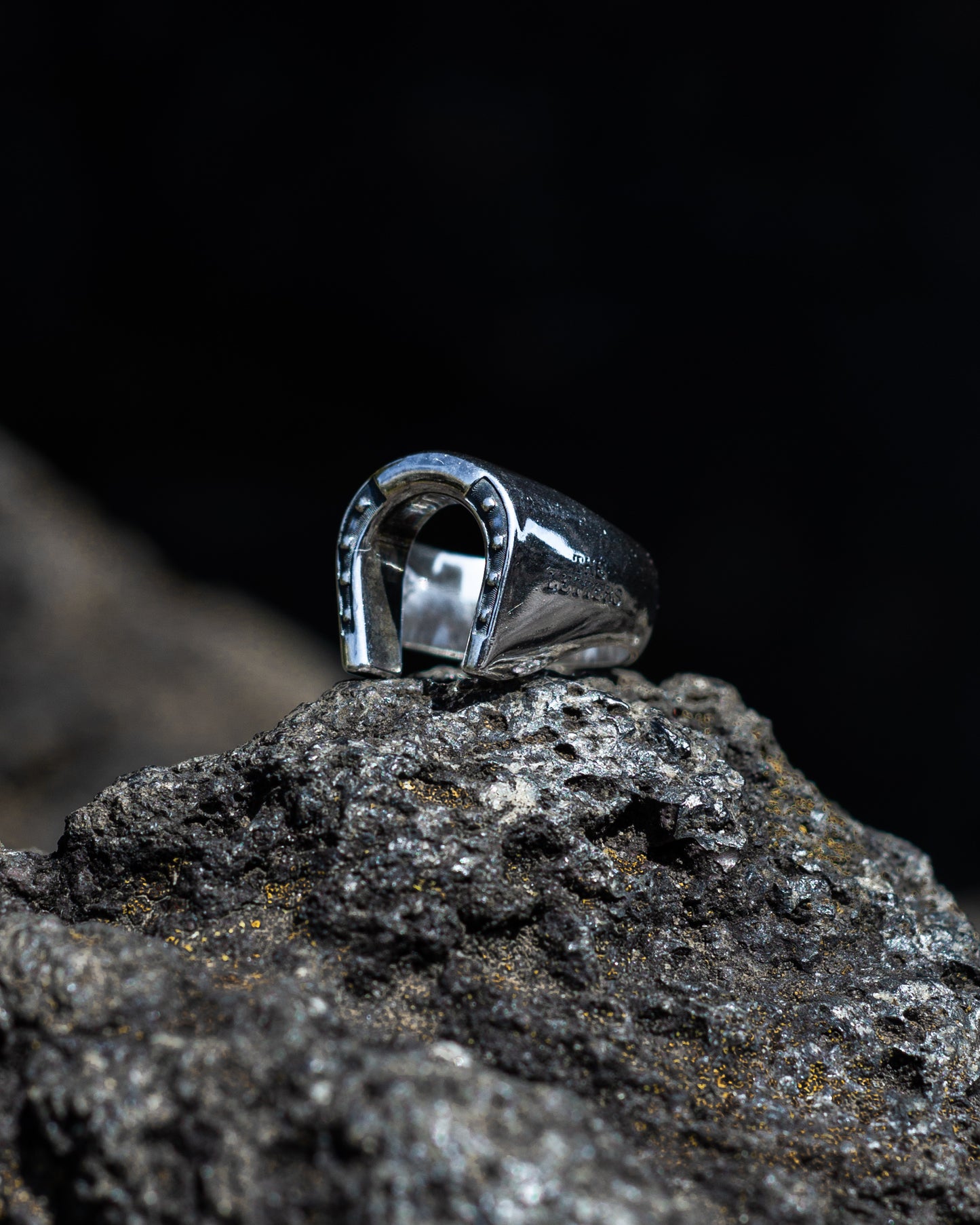 HORSESHOE SIGNET RING