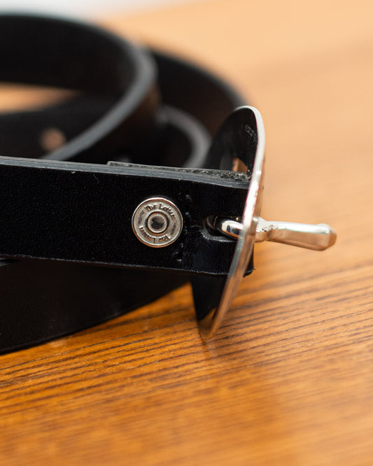 WESTERN OVAL LONG BELT -COW HIDE-