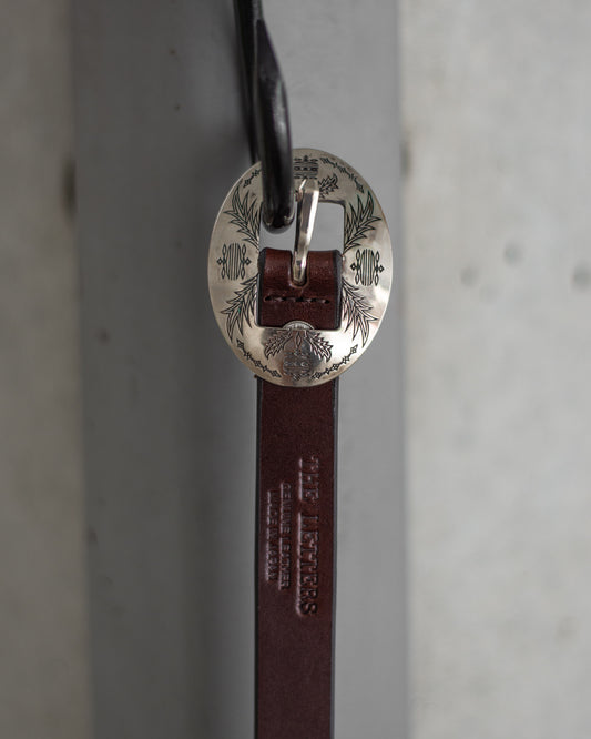 WESTERN OVAL LONG BELT -COW HIDE-