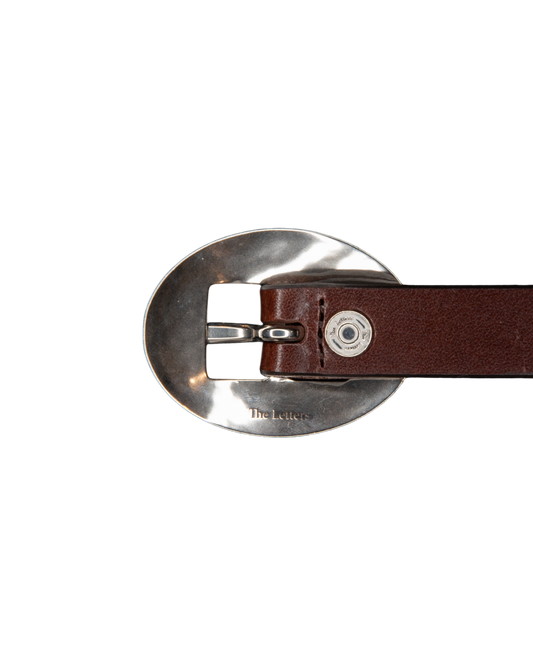 WESTERN OVAL LONG BELT -COW HIDE-