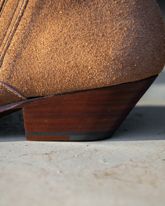 WESTERN MID CUT SIDEGORE BOOTS -COW SUEDE-