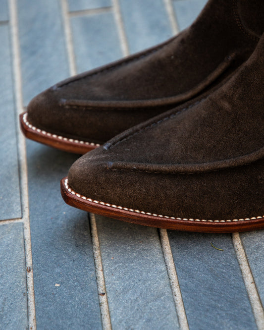 WESTERN MOCCASIN BOOTS -KUDU SUEDE-