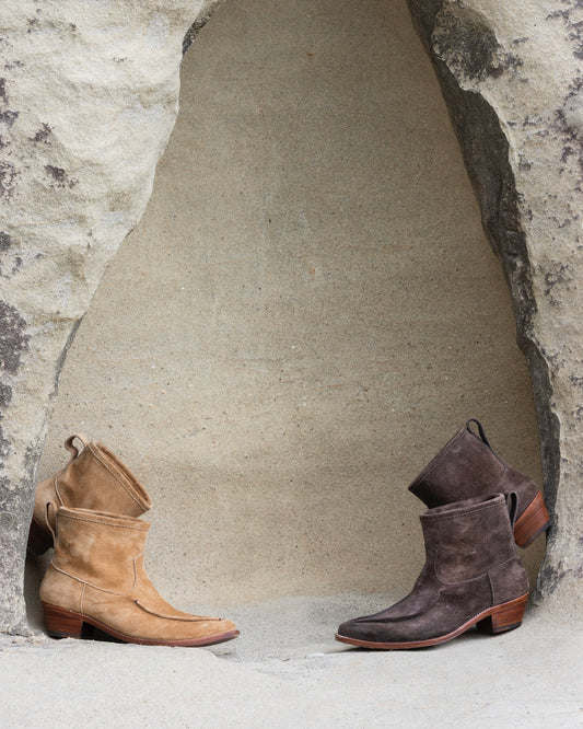 WESTERN MOCCASIN BOOTS -KUDU SUEDE-