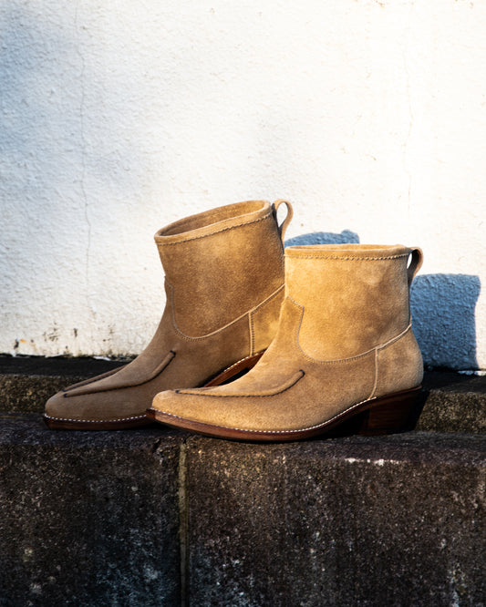 WESTERN MOCCASIN BOOTS -KUDU SUEDE-