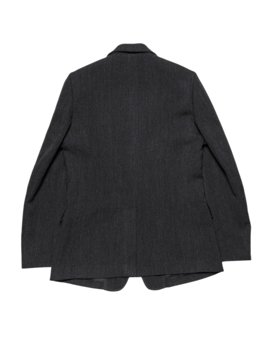 SINGLE BREASTED JACKET -WOOL LINEN HERRINGBONE-