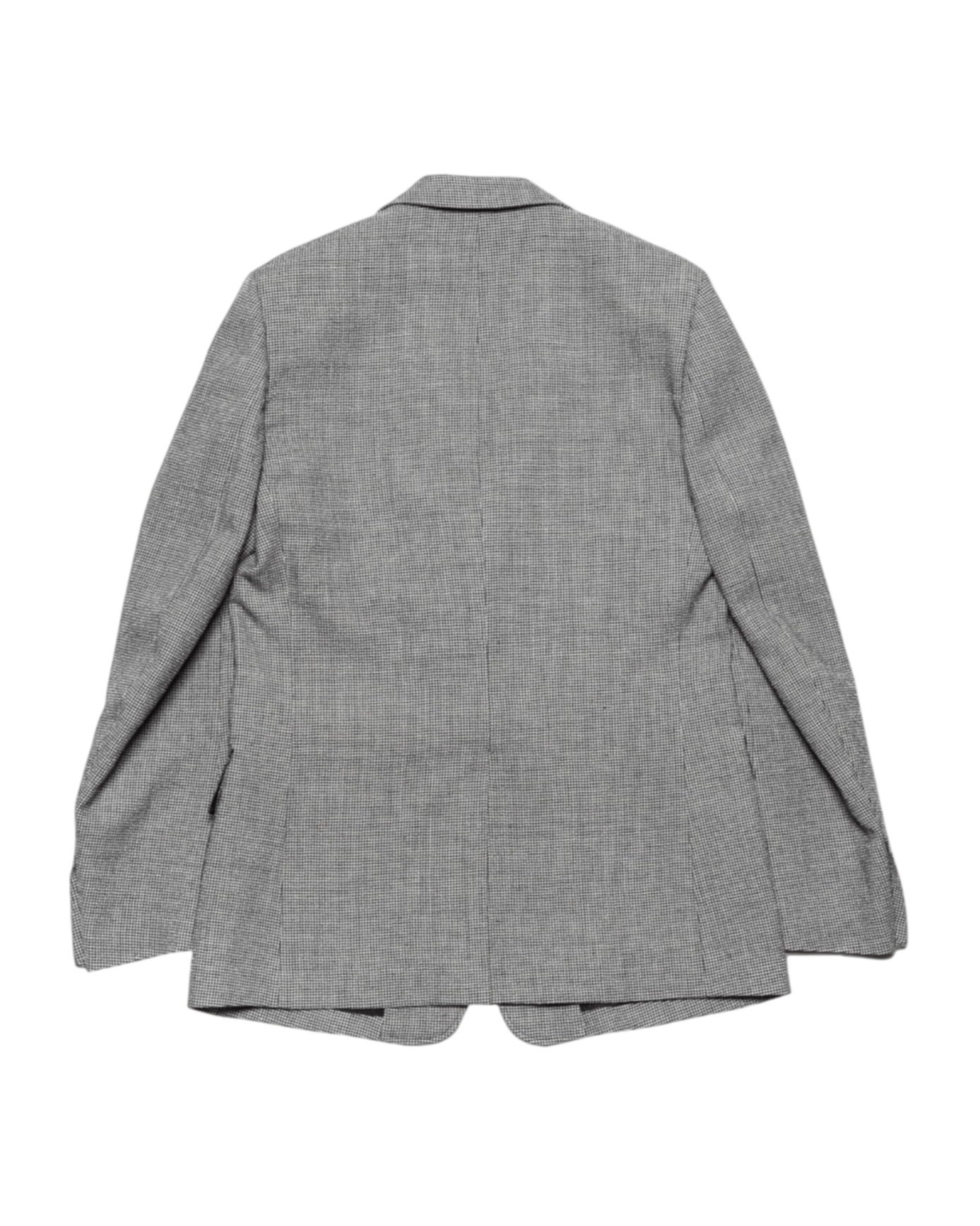 SINGLE BREASTED JACKET -WOOL LINEN HOUNDSTOOTH-