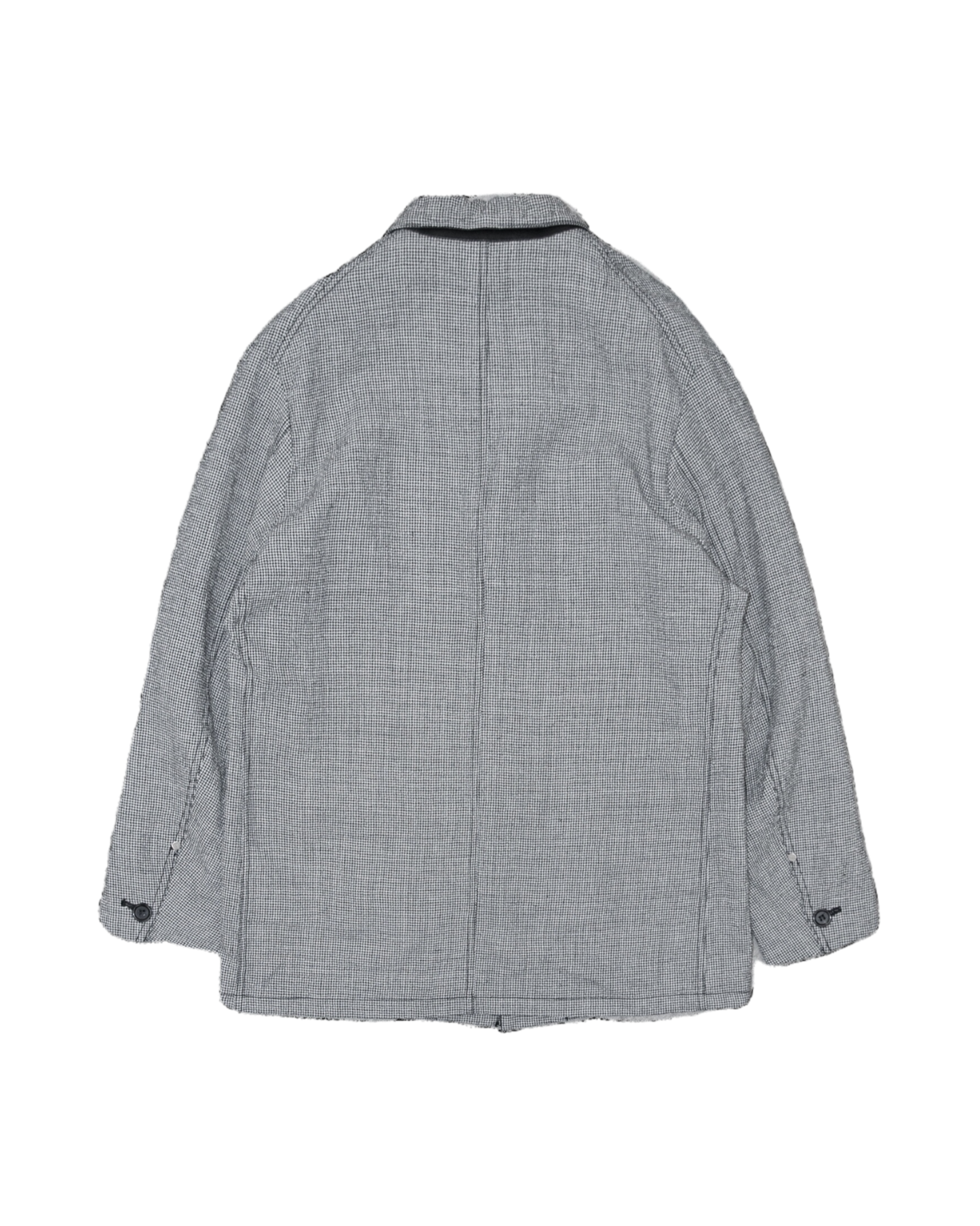 COVERALL JACKET -WOOL LINEN HOUNDSTOOTH-