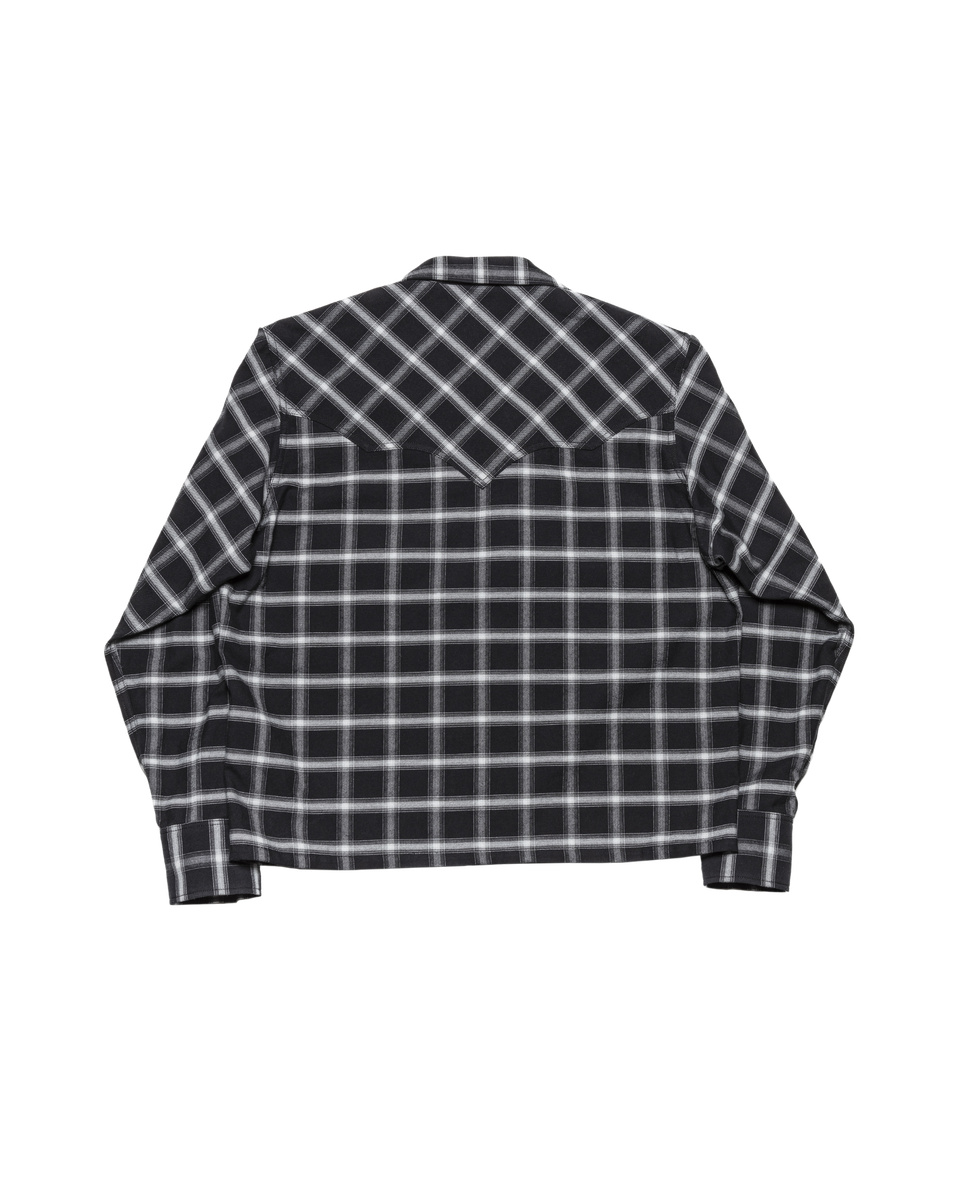 WESTERN CUTTING SHORT SHIRT -COTTON OMBRE CHECK-