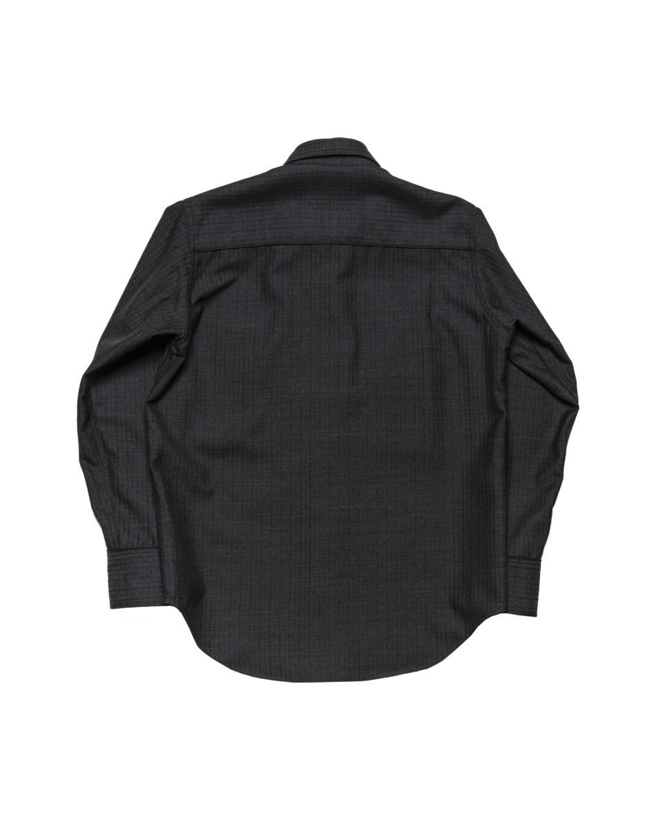 SMILE POCKET SHIRT -WOOL DOBBY STRIPE- ※60%OFF