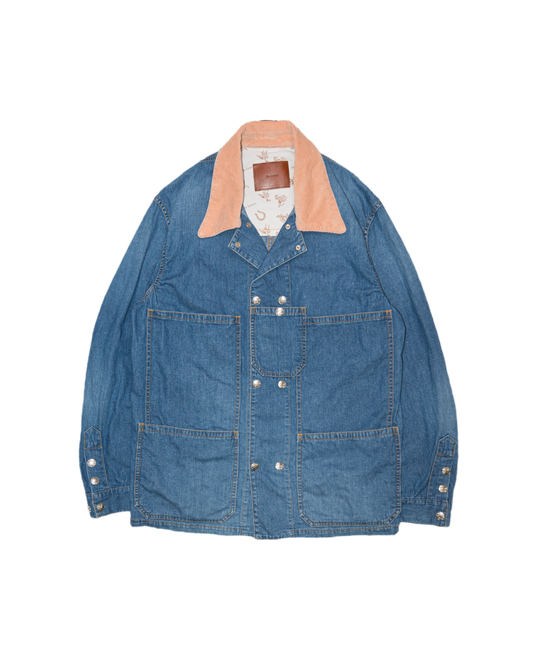 DOUBLE WORKERS JACKET -USED WASHED DENIM-