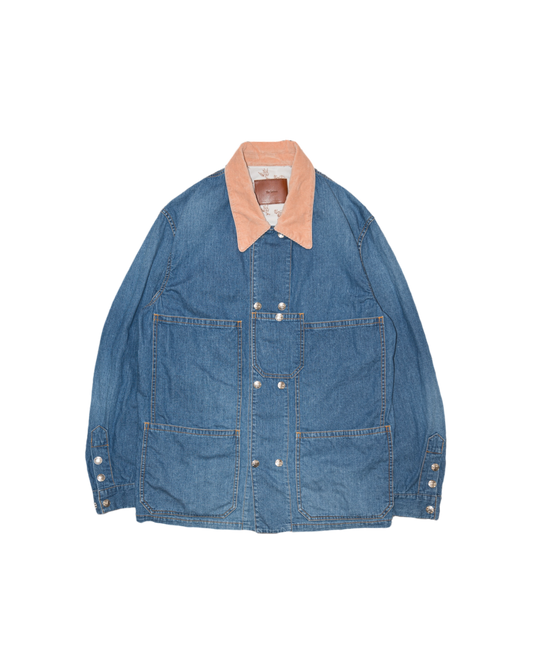 DOUBLE WORKERS JACKET -USED WASHED DENIM-