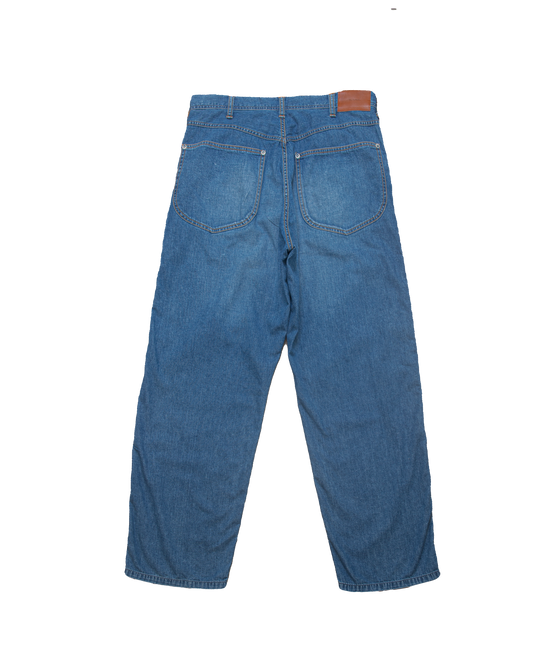 WORKERS PANTS WIDE -USED WASHED DENIM-