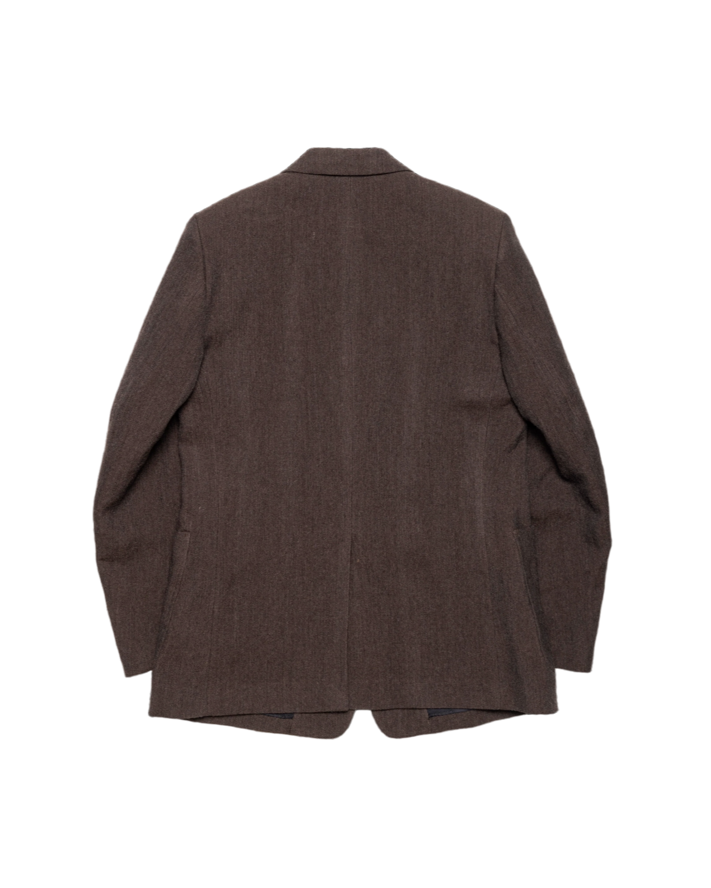 SINGLE BREASTED PACH POCKET JACKET -WOOL LINEN HERRINGBONE-