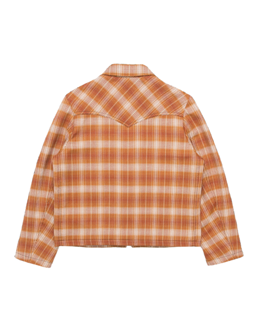 WESTERN ZIP JACKET -OMBRE CHECK COTTON-