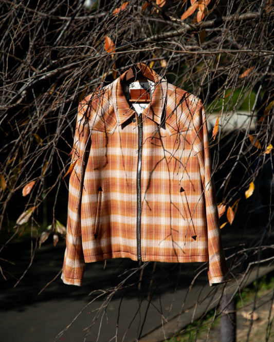 WESTERN ZIP JACKET -OMBRE CHECK COTTON-