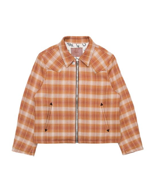 WESTERN ZIP JACKET -OMBRE CHECK COTTON-