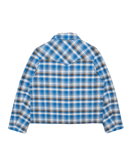 WESTERN ZIP JACKET -OMBRE CHECK COTTON-