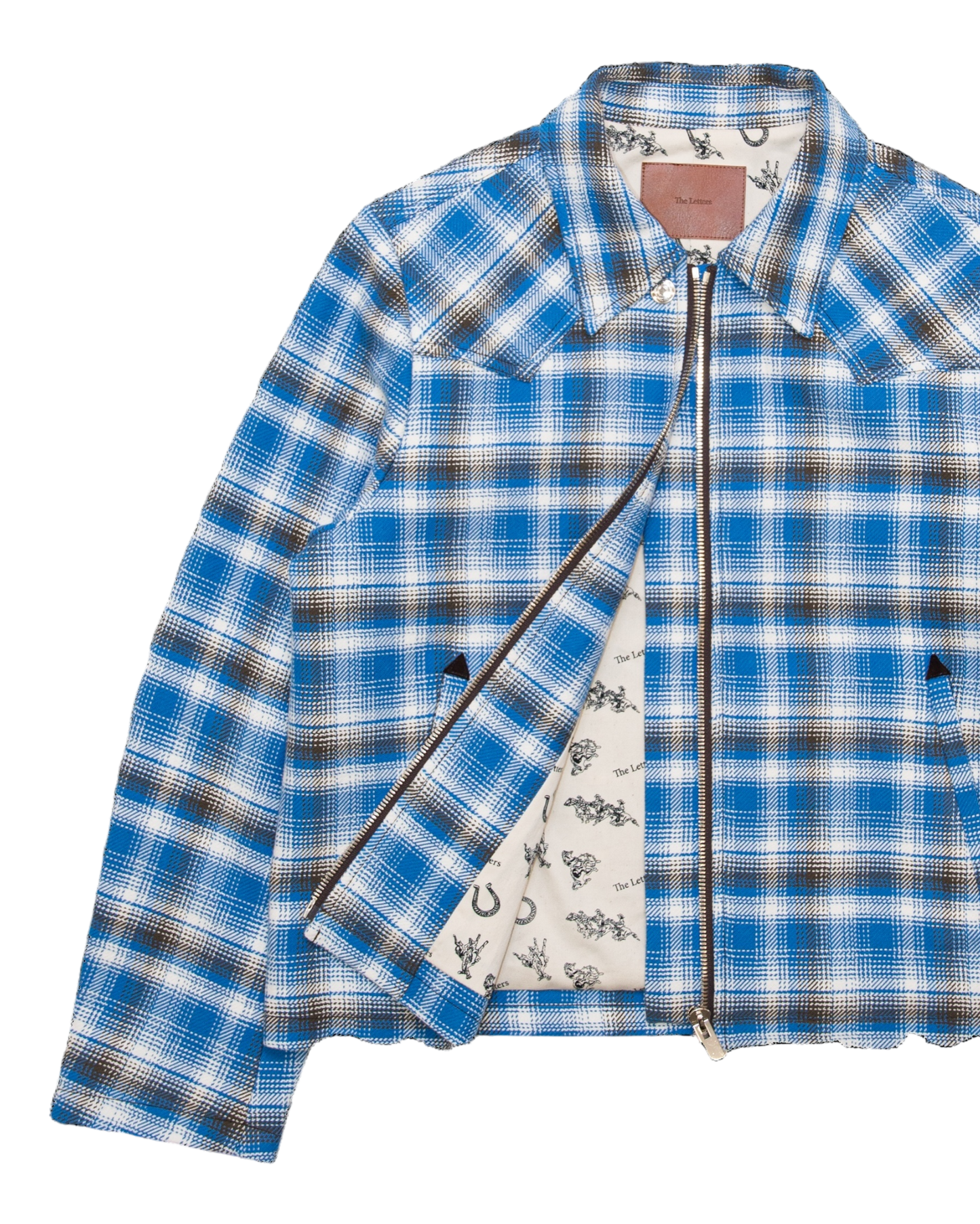 WESTERN ZIP JACKET -OMBRE CHECK COTTON-