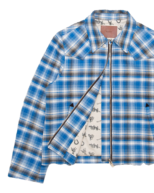 WESTERN ZIP JACKET -OMBRE CHECK COTTON-