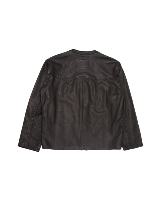 COW BOY COLLARLESS JACKET  -GOAT SKIN-