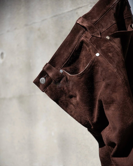 5 POCKET PANTS -CALF SUEDE-