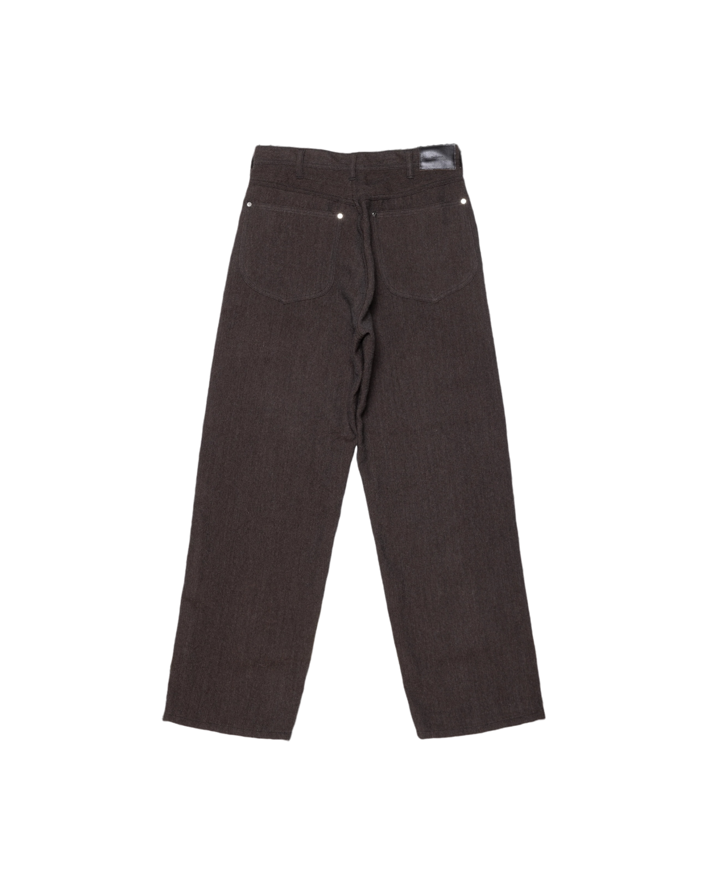 WORKERS WIDE PANTS -WOOL LINEN HERRINGBONE-