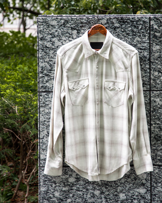 WESTERN SHIRT -OMBRE CHECK RAYON-