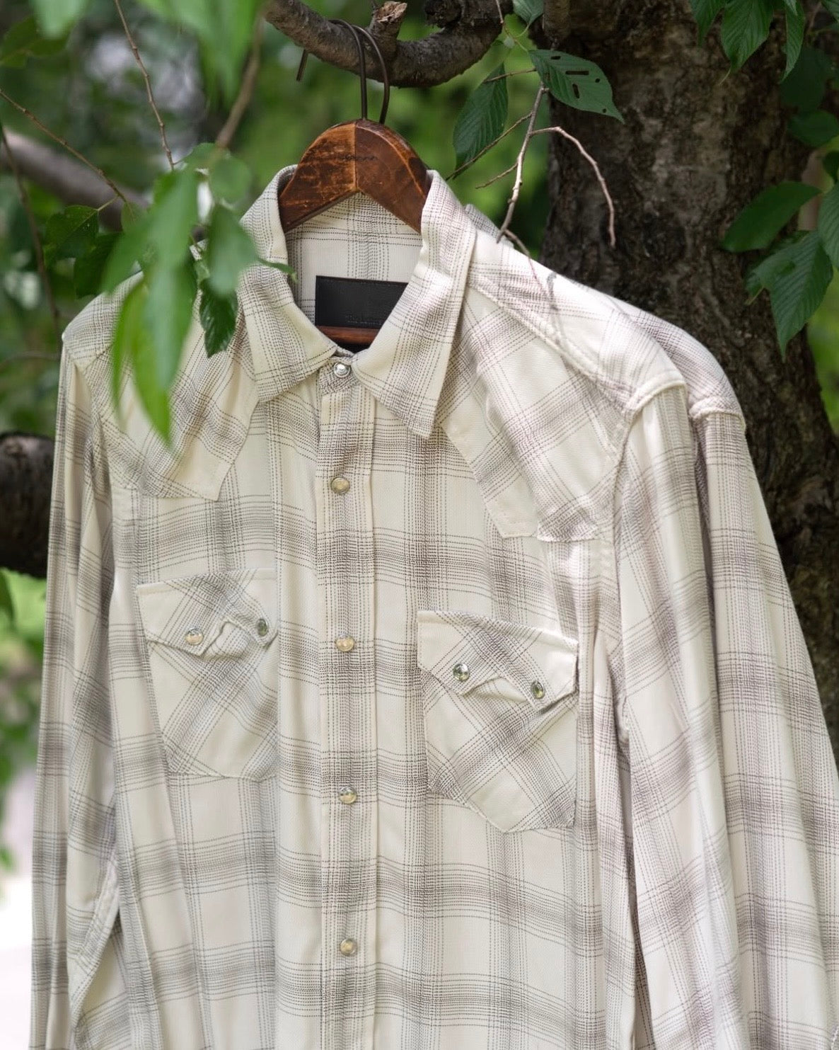 WESTERN SHIRT -OMBRE CHECK RAYON-