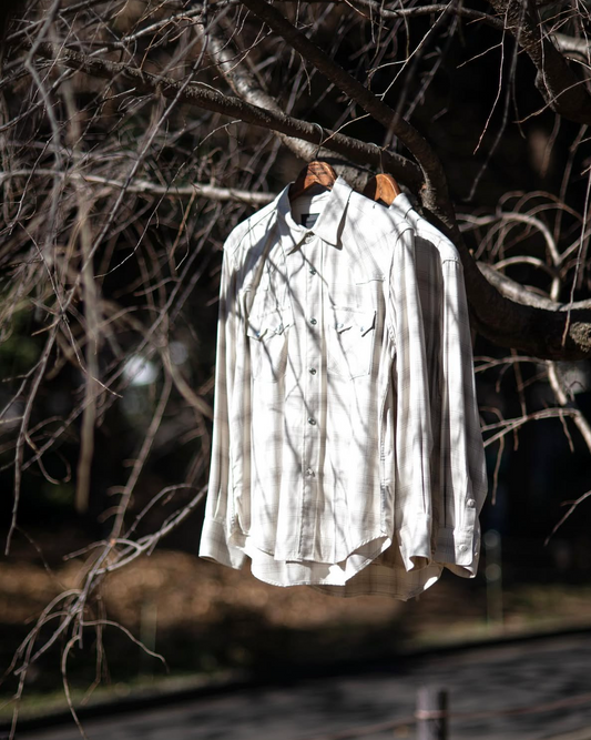 WESTERN SHIRT -OMBRE CHECK RAYON-