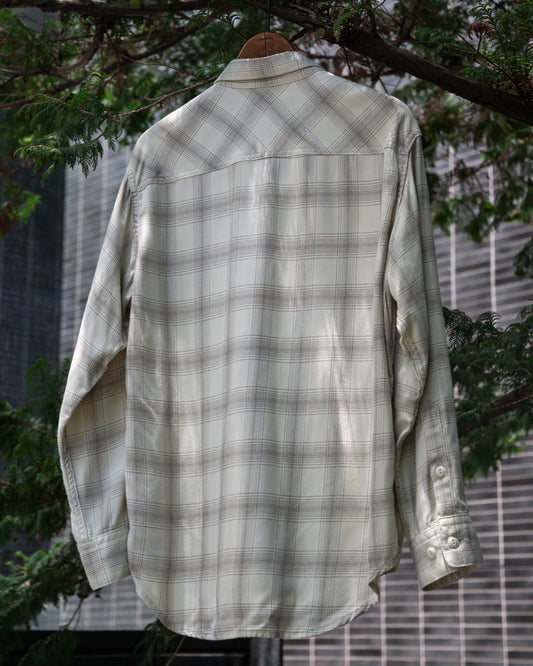 WORKERS SHIRT -OMBRE CHECK RAYON- ※50%OFF