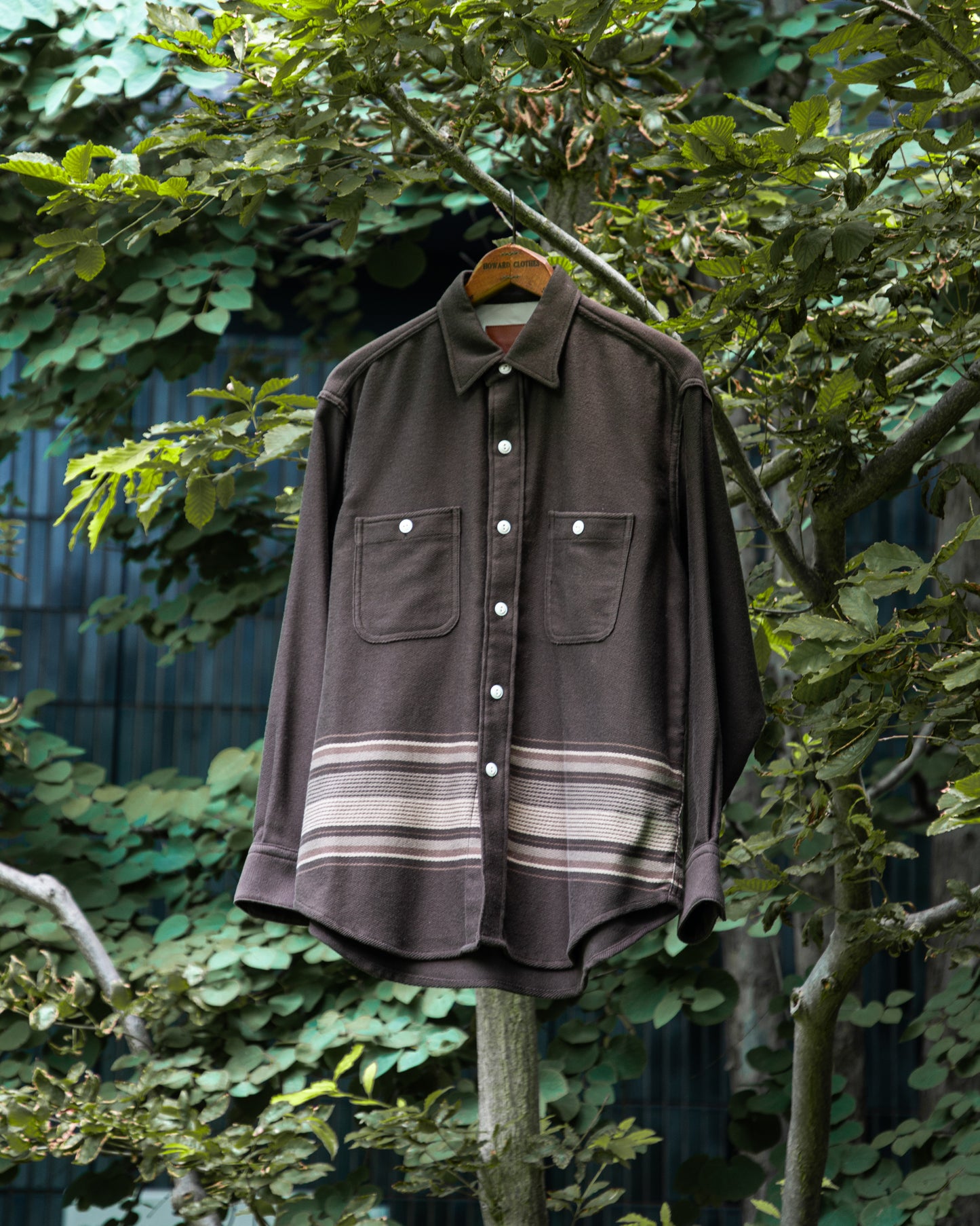 WORKERS SHIRT -PANEL BORDER COTTON- ※50%OFF