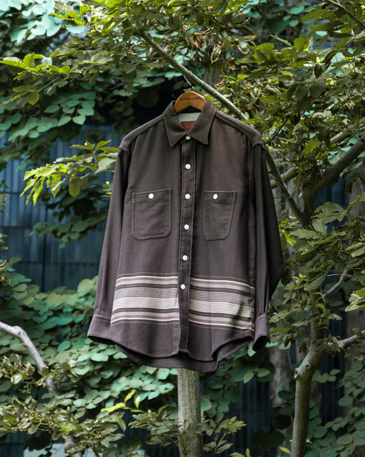 WORKERS SHIRT -PANEL BORDER COTTON- ※50%OFF