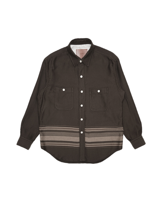 WORKERS SHIRT -PANEL BORDER COTTON-