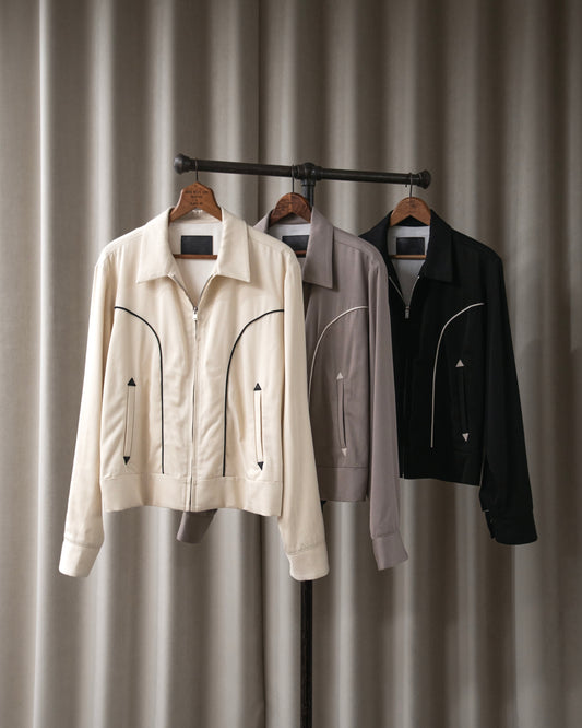 BORELO ZIP JACKET -RAYON GABARDINE-