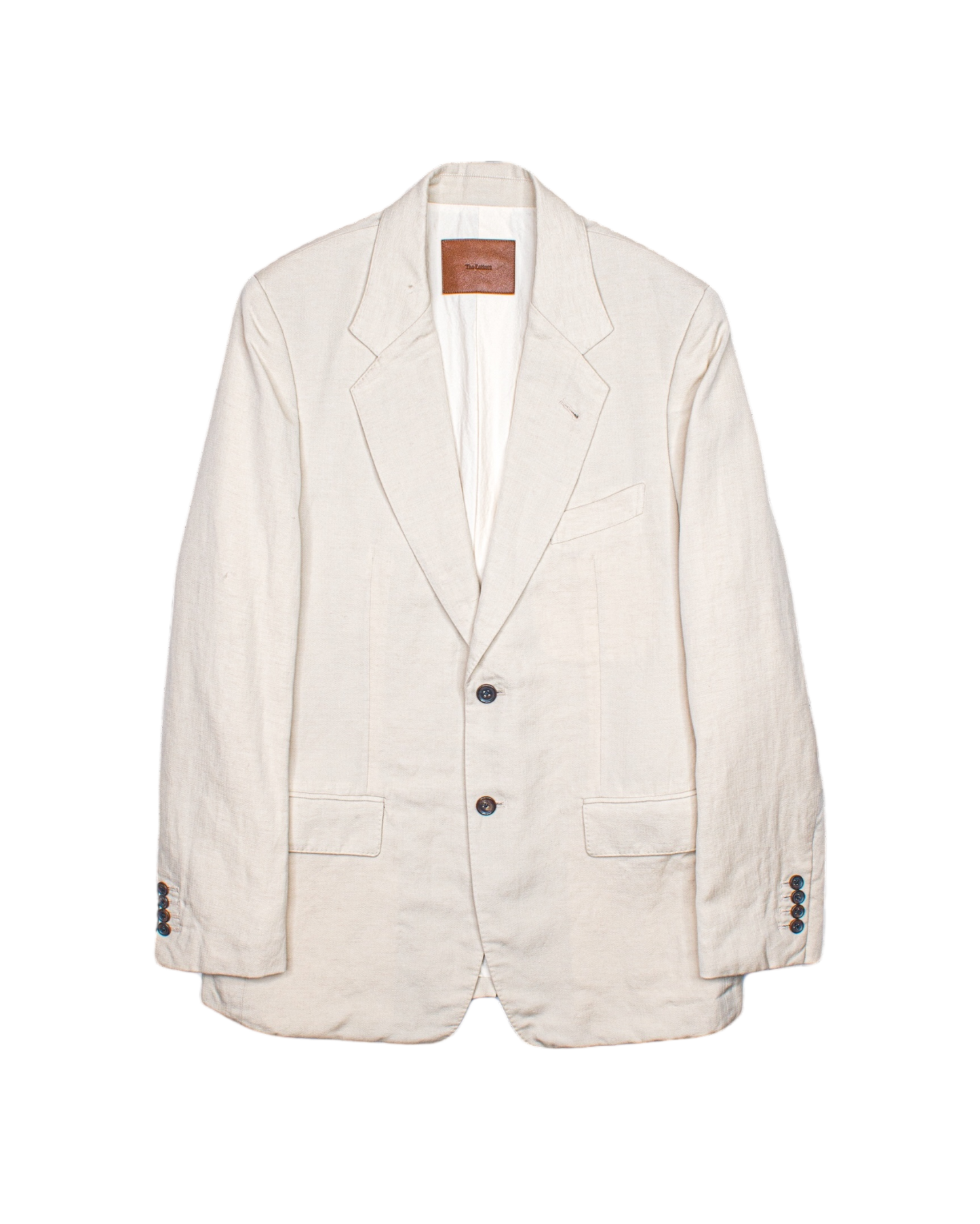 SINGLE BREASTED JACKET -WOOL LINEN HERRINGBONE-